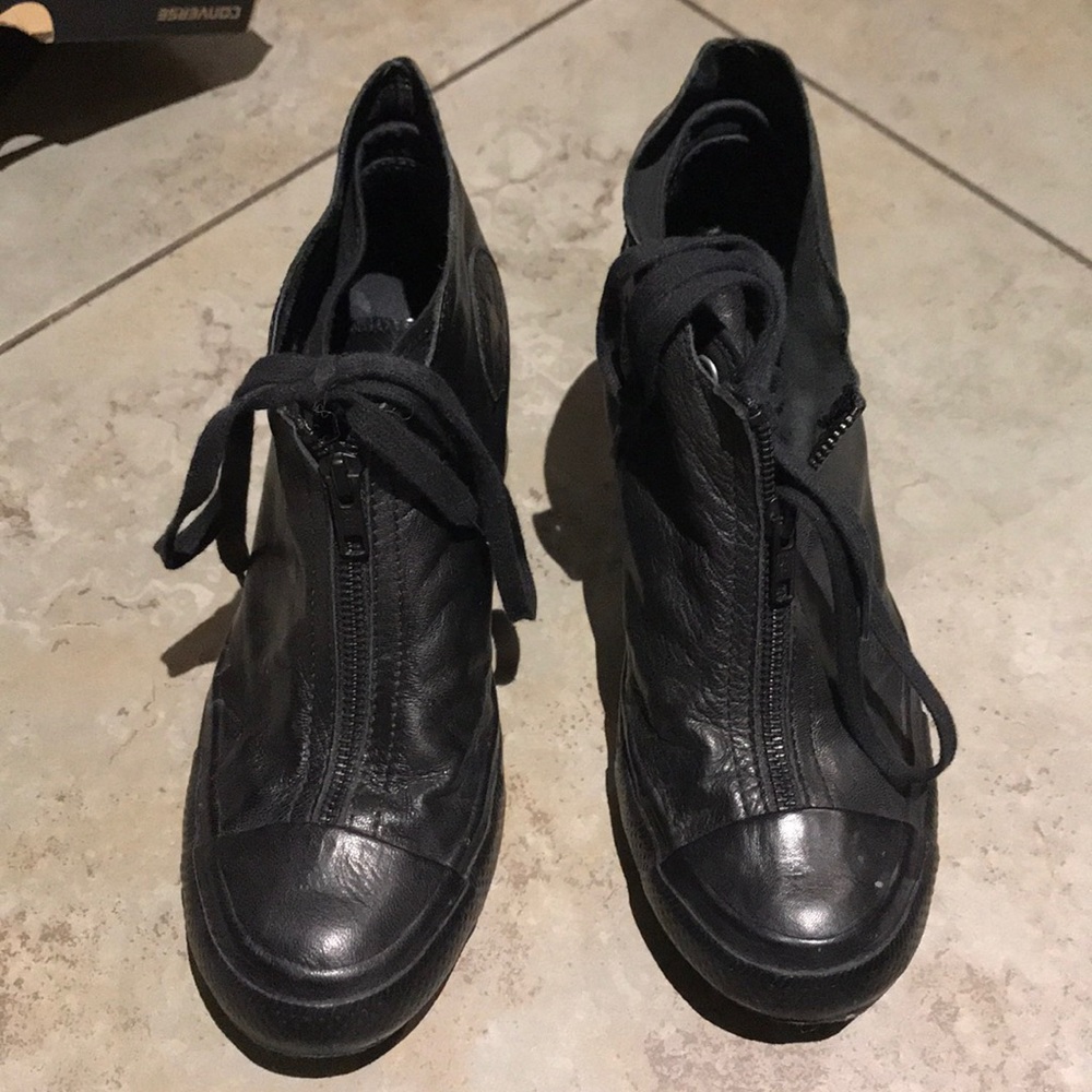 Converse Shroud Hidden Wedge Leather Black 8